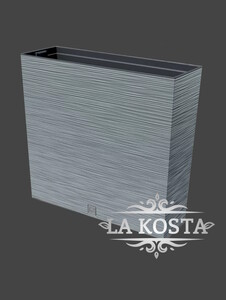 Кашпо - цветник FURU CASE TOWER h 77 с вкладышем серый
