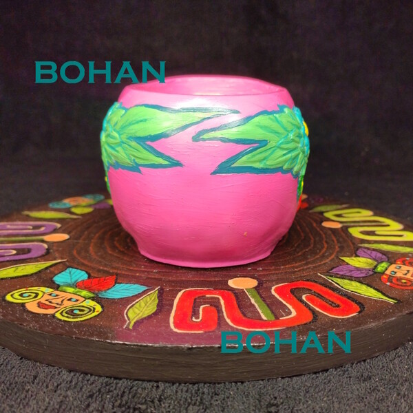 100% уникальные фото Кашпо череп органайзер Калавера розовый Handmade