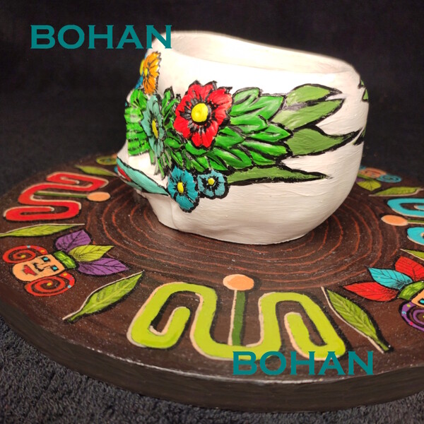 100% уникальные фото Кашпо череп органайзер Калавера белый Handmade
