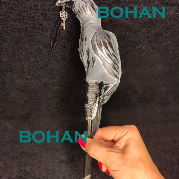 100% уникальные фото Шаманская Погремушка "Ворон Шамана" Handmade